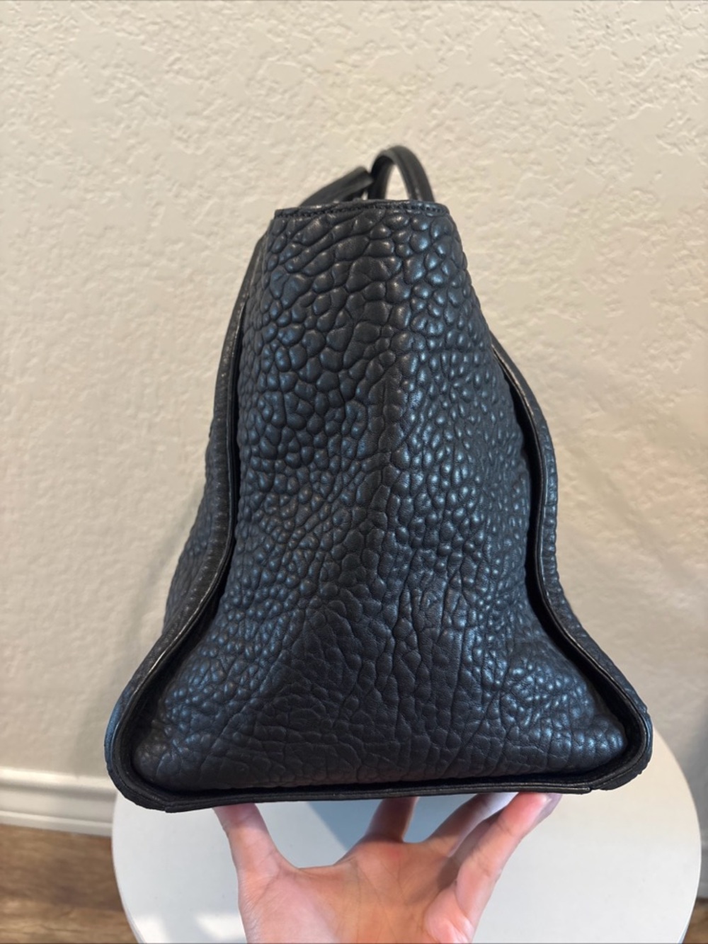 MCM Textured Black Leather Structured Tote - Picture 5 of 15